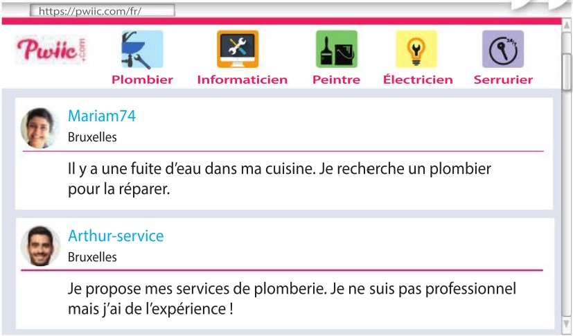 Site internet Pwiic pour trouver des professionnels
